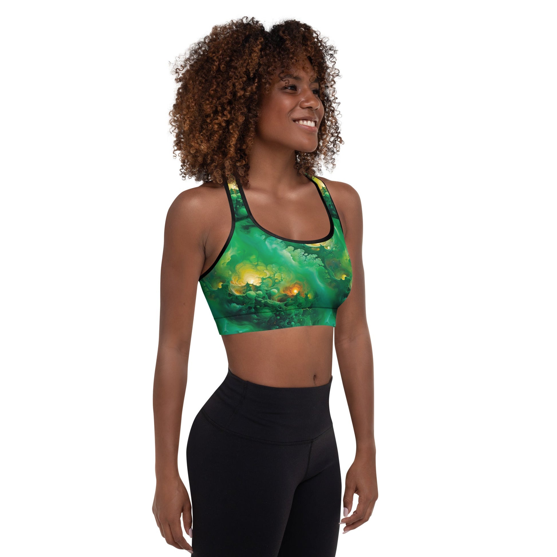 Padded Sports Bra - Viridian Shroud - by Jelly Kvlt