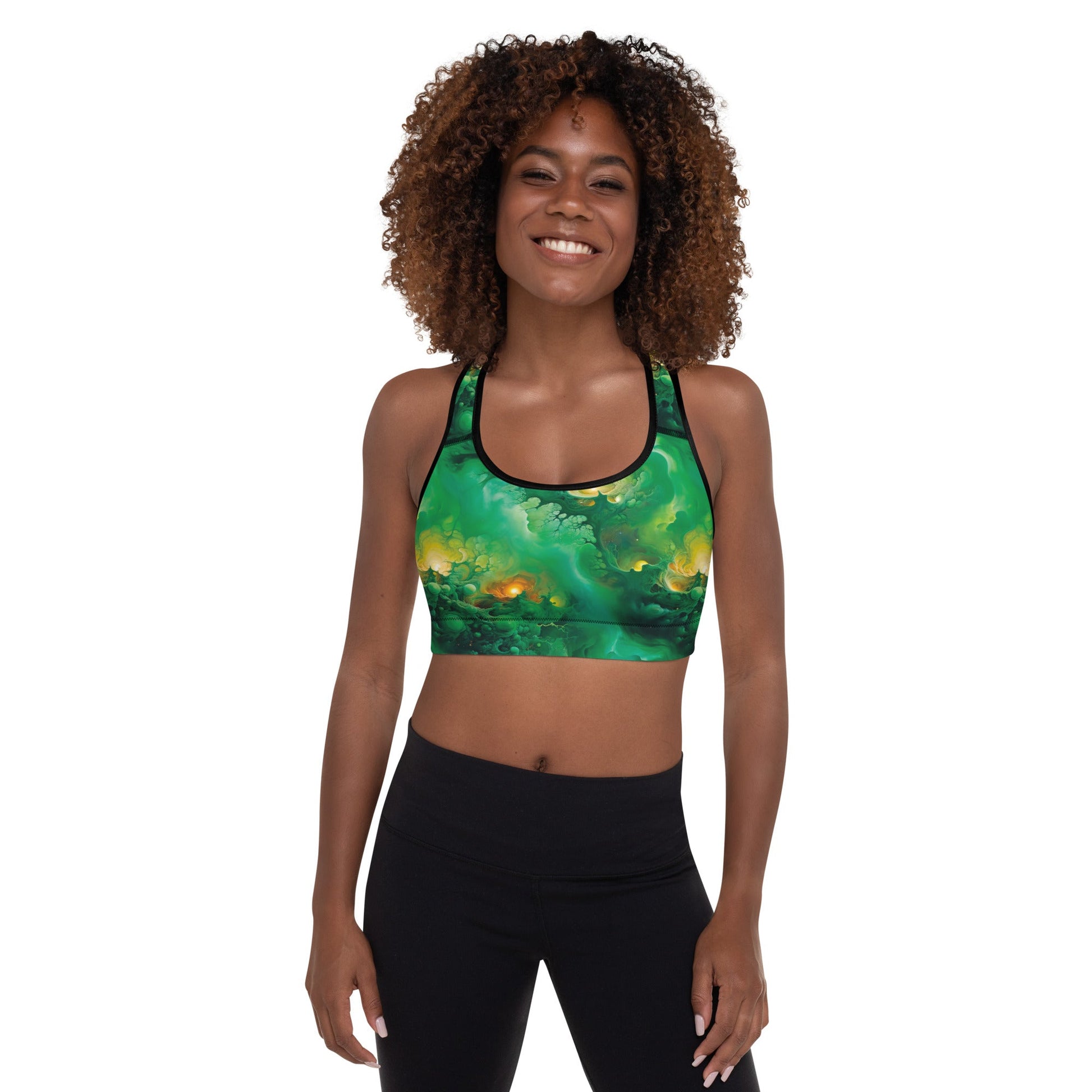 Padded Sports Bra - Viridian Shroud - by Jelly Kvlt