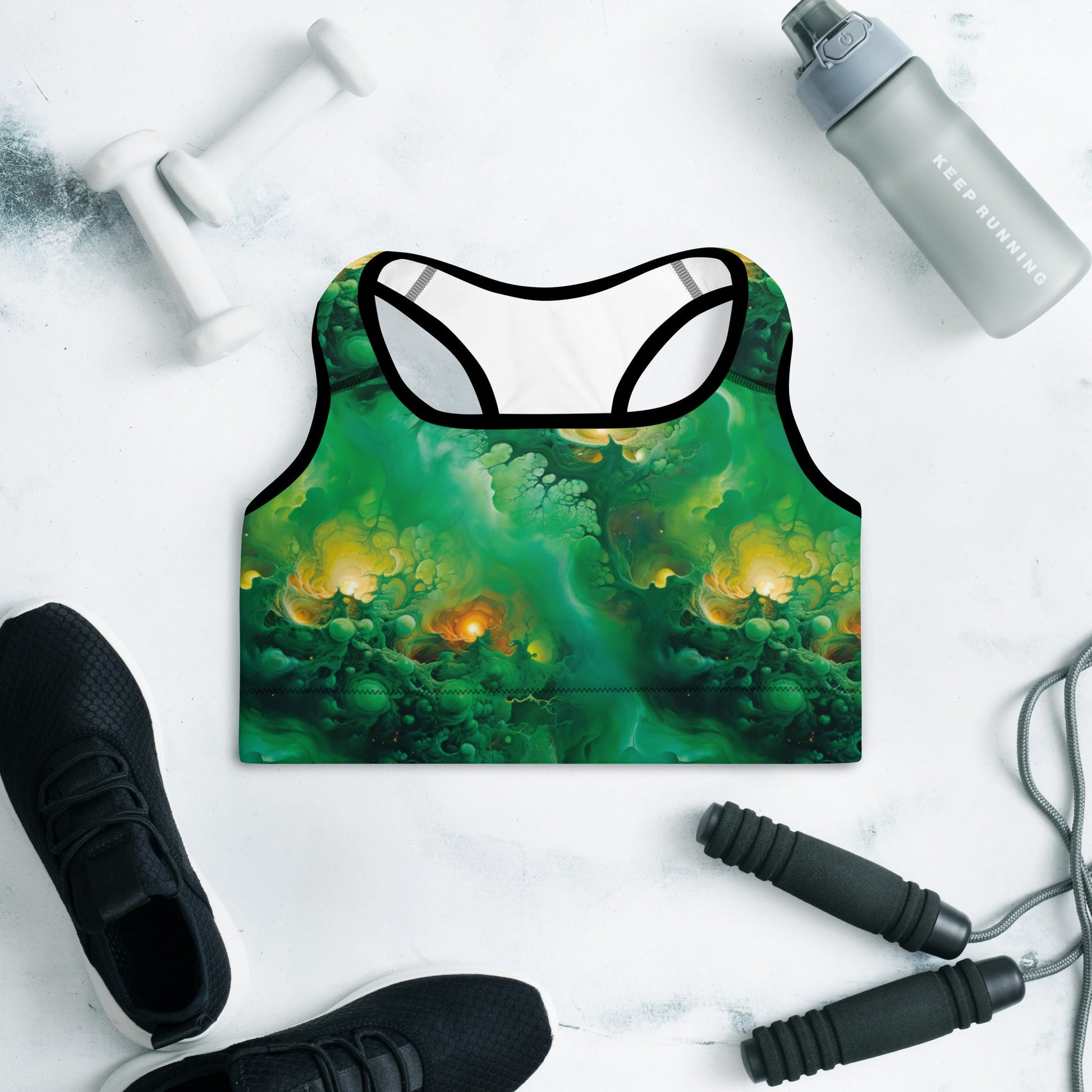 Padded Sports Bra - Viridian Shroud - by Jelly Kvlt