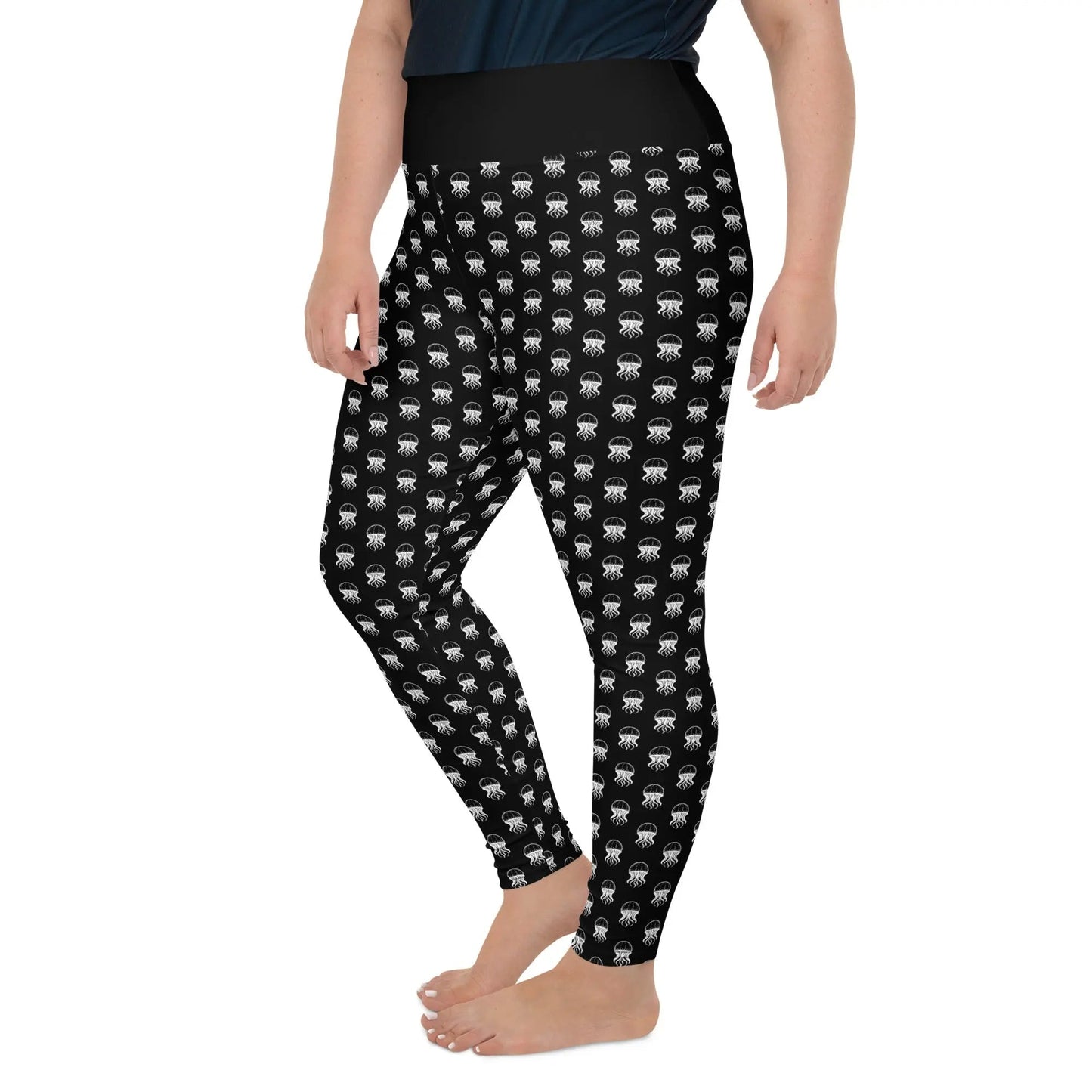 Plus Size Leggings - Jellyfish Invaders | Retro & Comfortable by Jelly Kvlt