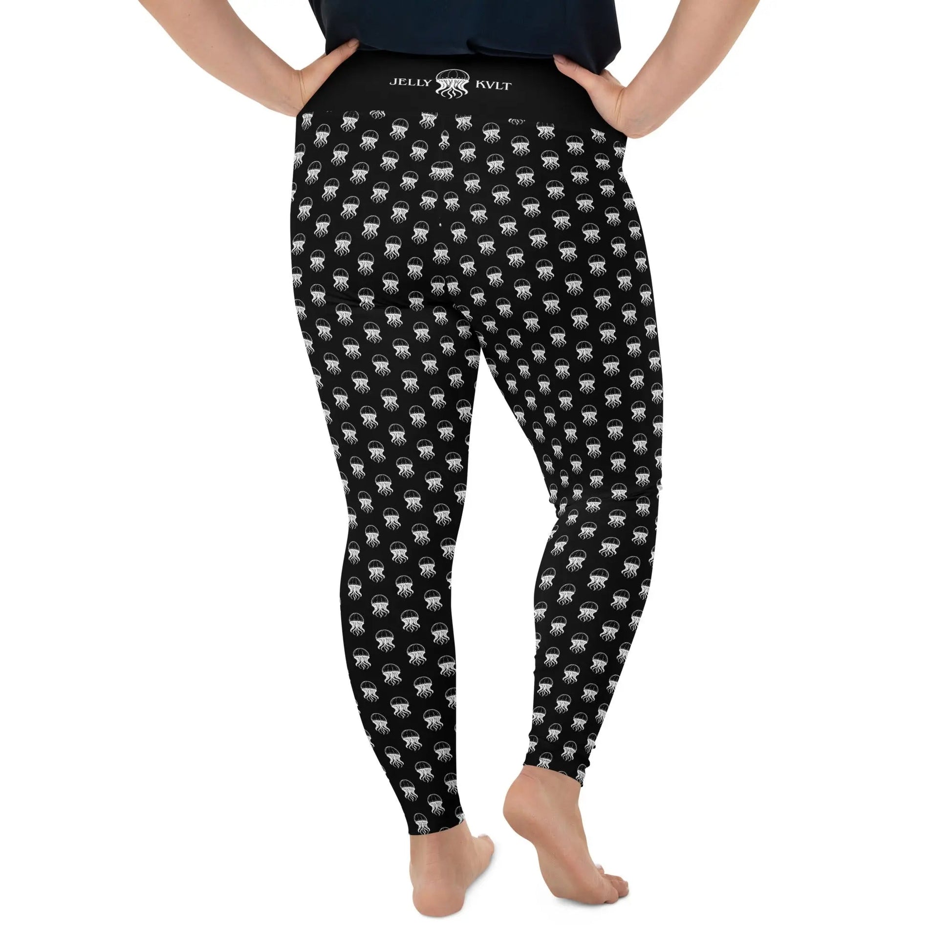 Plus Size Leggings - Jellyfish Invaders | Retro & Comfortable by Jelly Kvlt