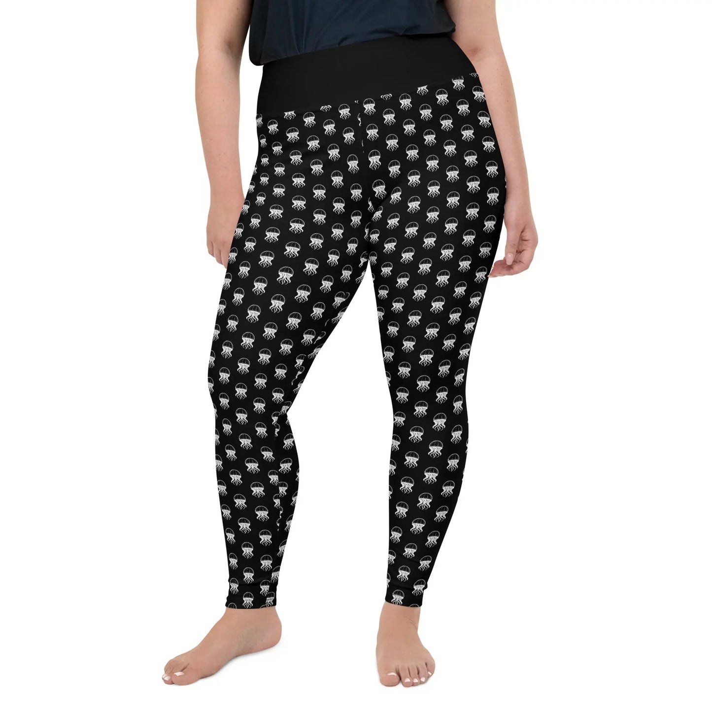 Plus Size Leggings - Jellyfish Invaders | Retro & Comfortable by Jelly Kvlt