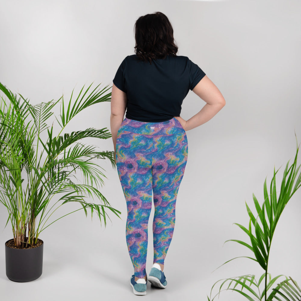 Plus Size Leggings - Quantum Drift | Jelly Kvlt