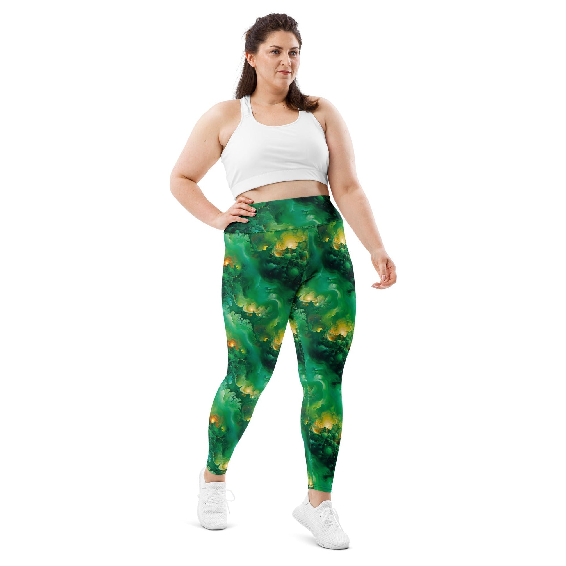 Plus Size Leggings - Viridian Shroud | Stylish & Comfortable by Jelly Kvlt