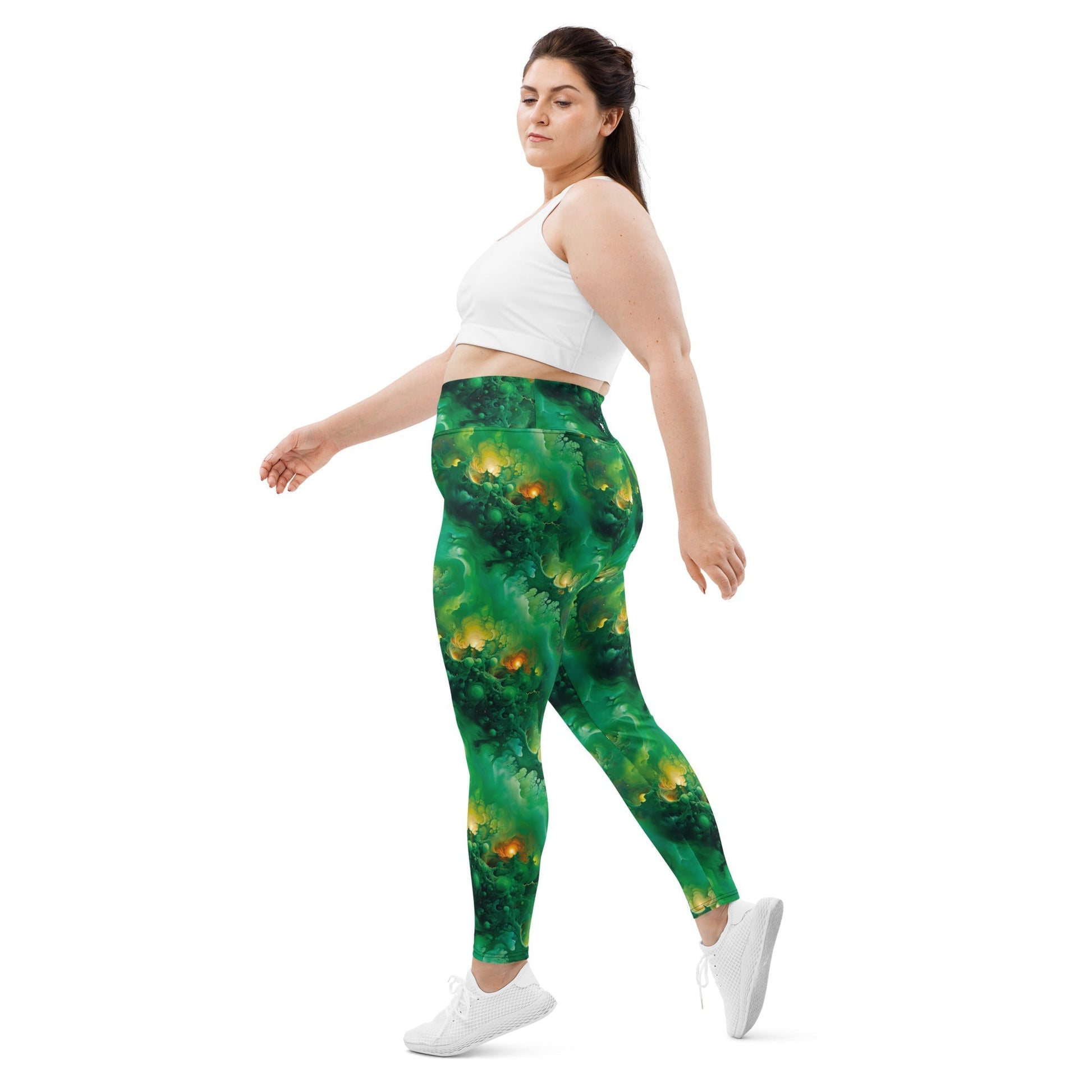 Plus Size Leggings - Viridian Shroud | Stylish & Comfortable by Jelly Kvlt