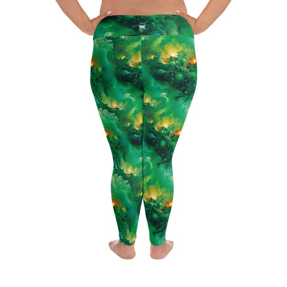 Plus Size Leggings - Viridian Shroud | Stylish & Comfortable by Jelly Kvlt