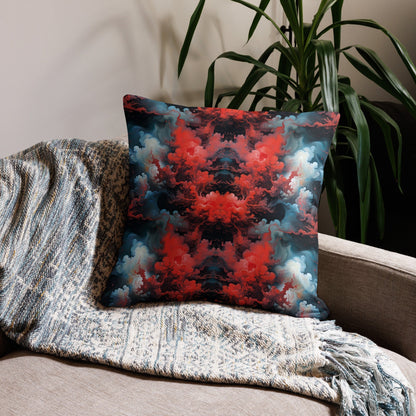 Premium Pillow - Ethereal Crimson Flow - Dark Jelly Kvlt