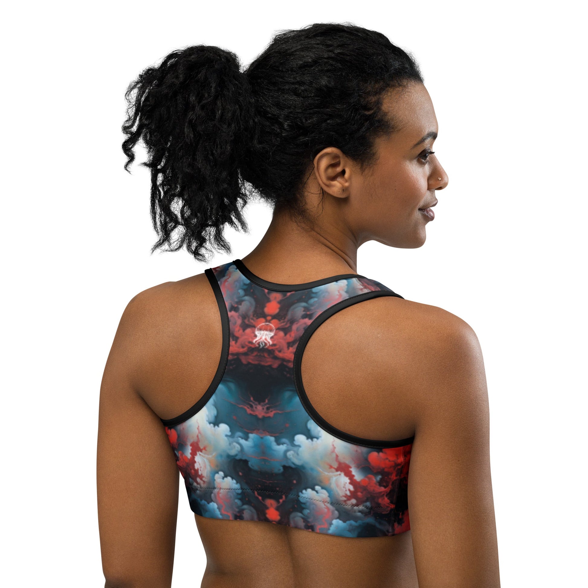 Sports Bra - Ethereal Crimson Flow - Light - by Jelly Kvlt