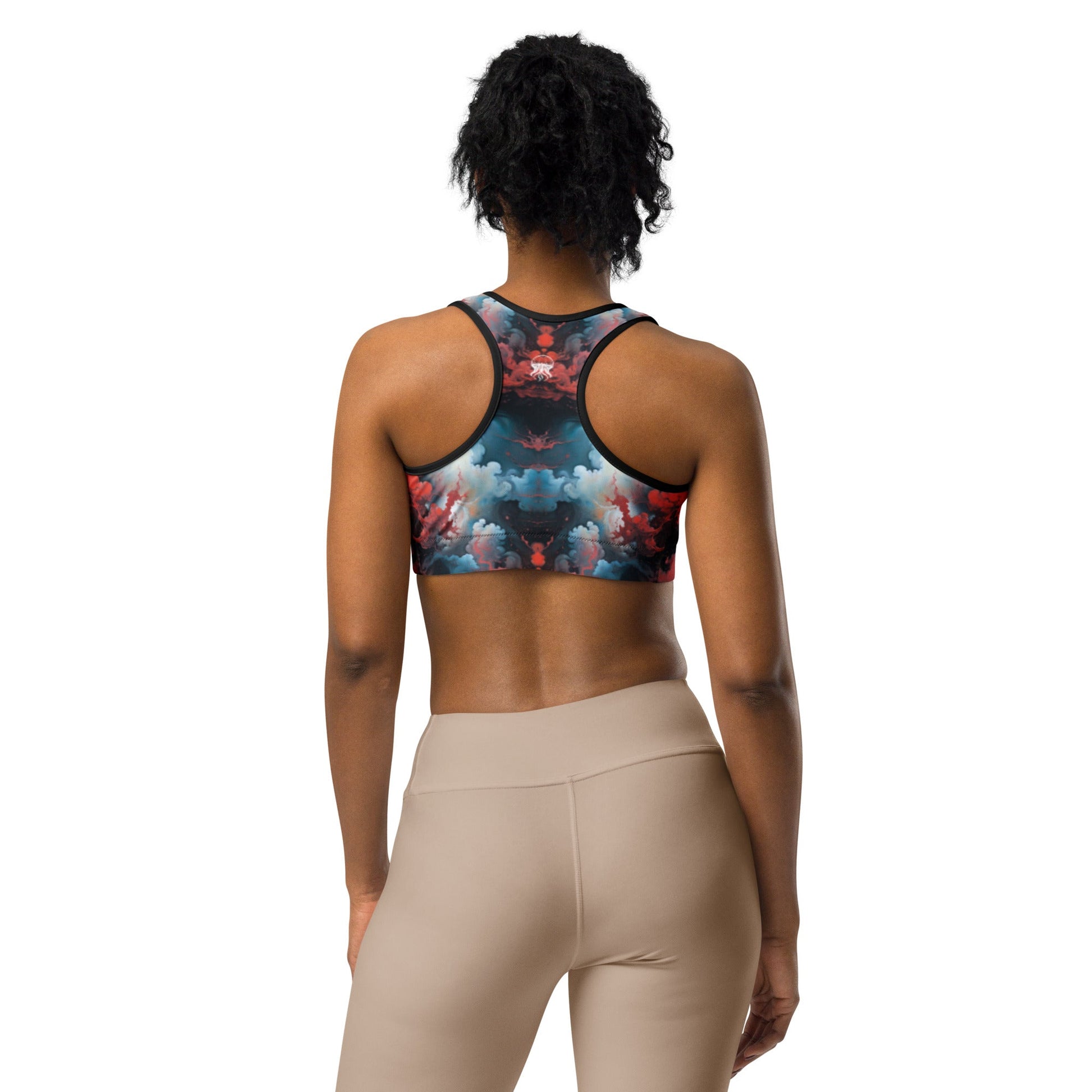 Sports Bra - Ethereal Crimson Flow - Light - by Jelly Kvlt