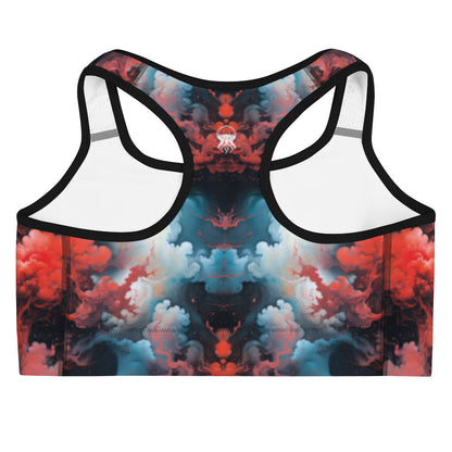 Sports Bra - Ethereal Crimson Flow - Light - by Jelly Kvlt