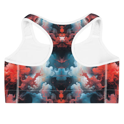 Sports Bra - Ethereal Crimson Flow - Light - by Jelly Kvlt