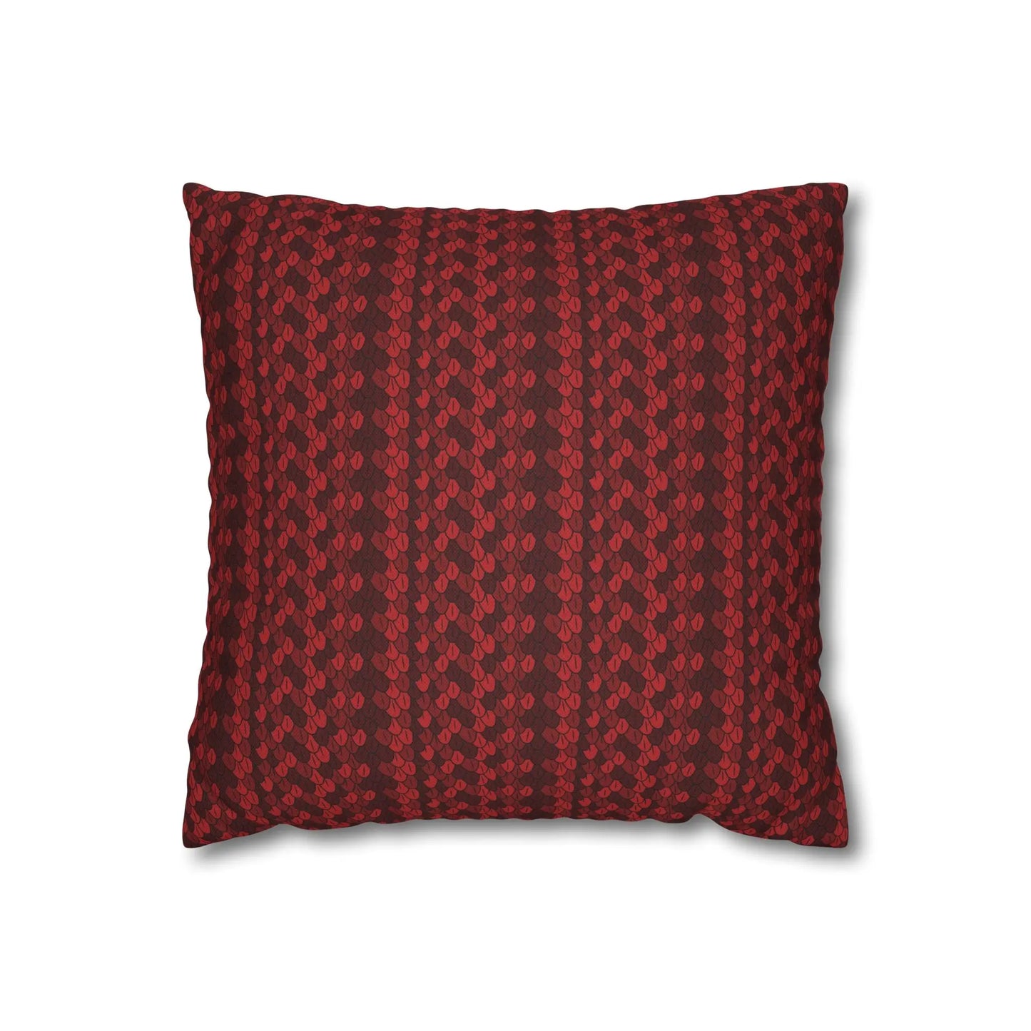 Square Pillow Case - Carmine Wyrm - by Jelly Kvlt
