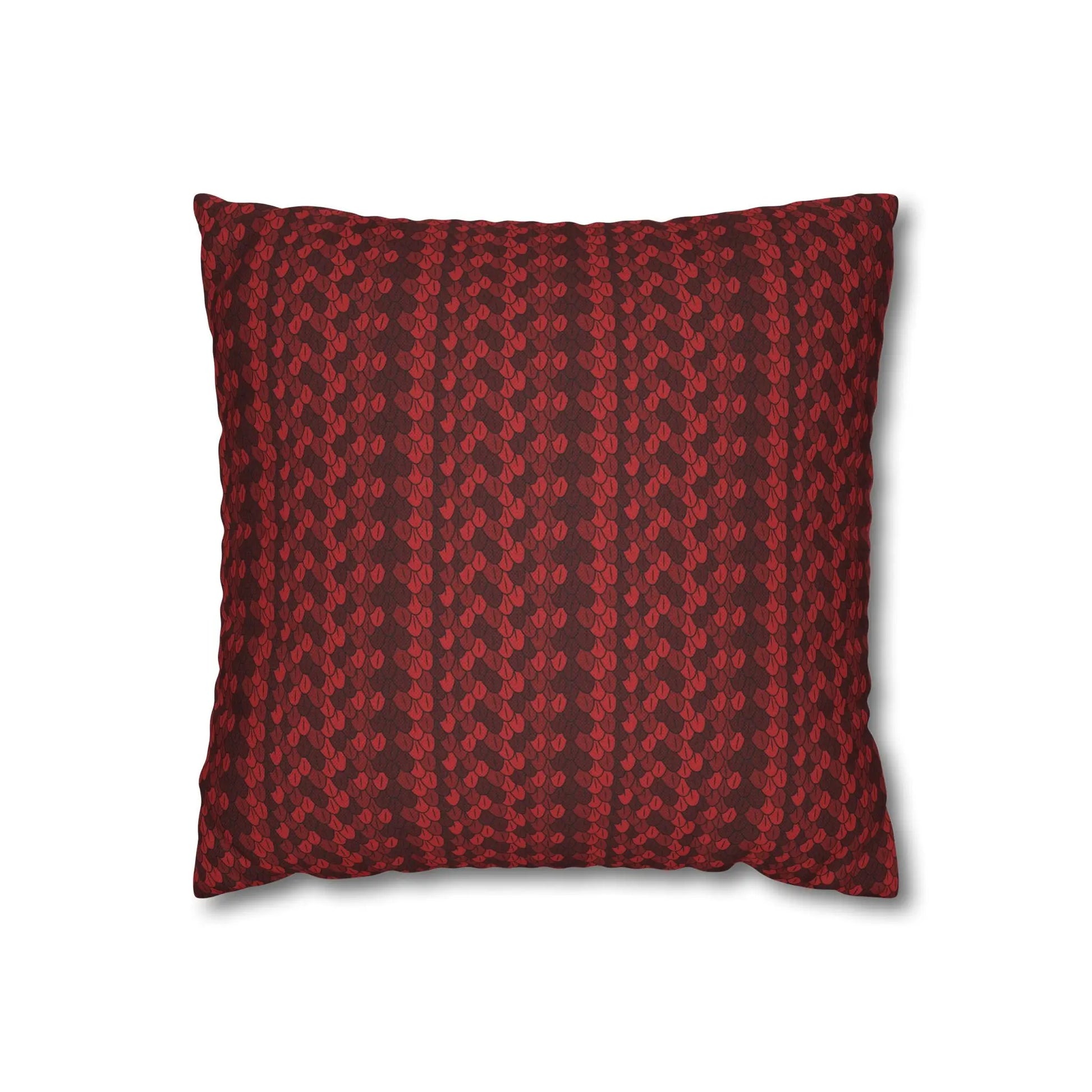 Square Pillow Case - Carmine Wyrm - by Jelly Kvlt
