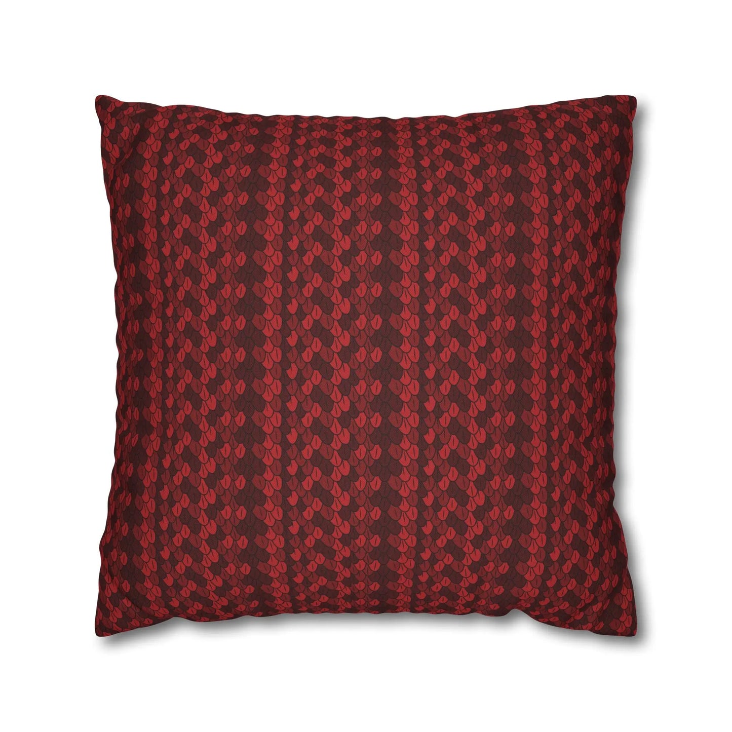 Square Pillow Case - Carmine Wyrm - by Jelly Kvlt