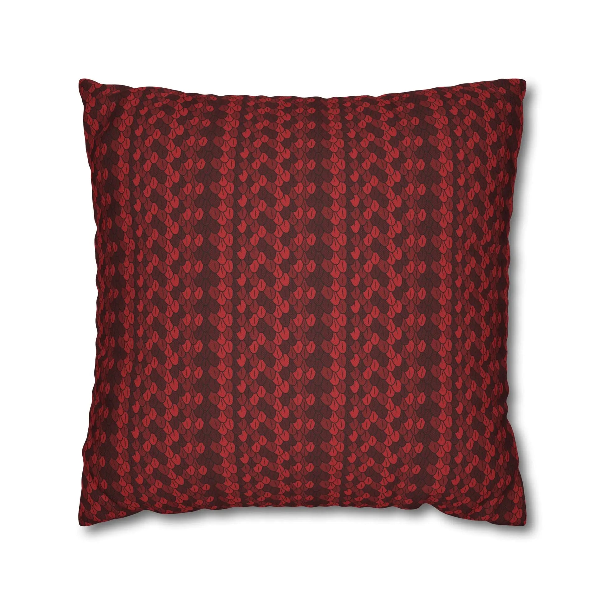 Square Pillow Case - Carmine Wyrm - by Jelly Kvlt