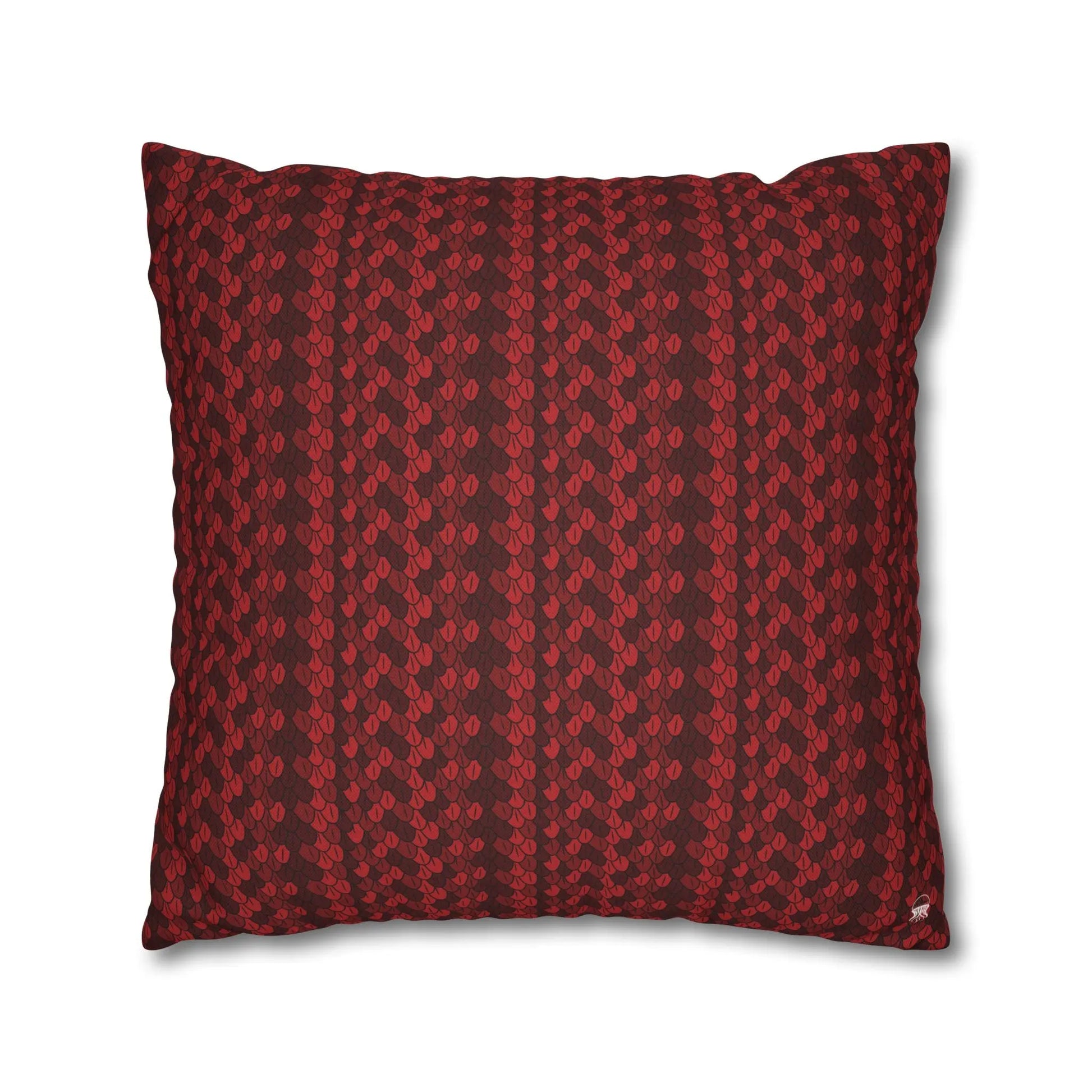 Square Pillow Case - Carmine Wyrm - by Jelly Kvlt