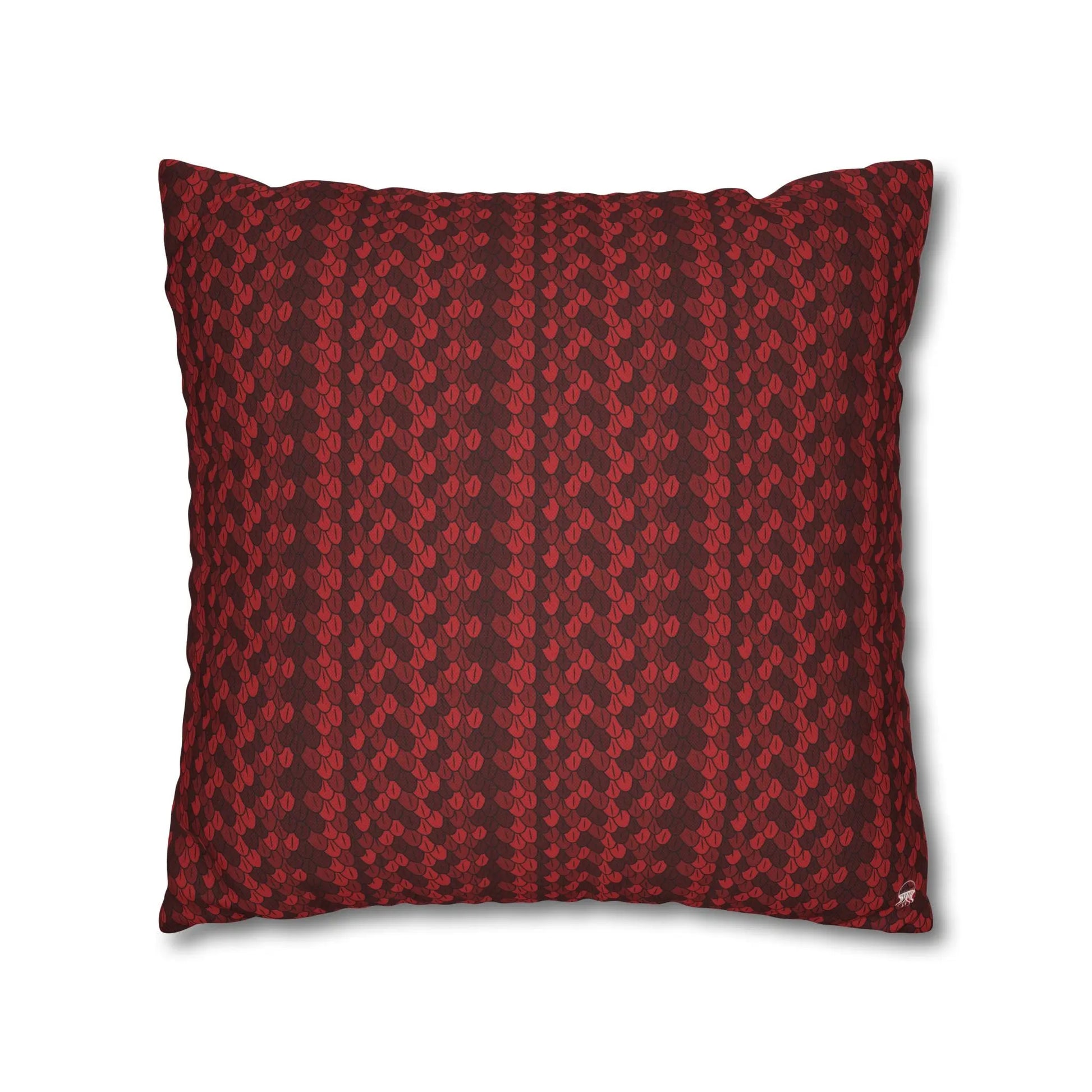 Square Pillow Case - Carmine Wyrm - by Jelly Kvlt