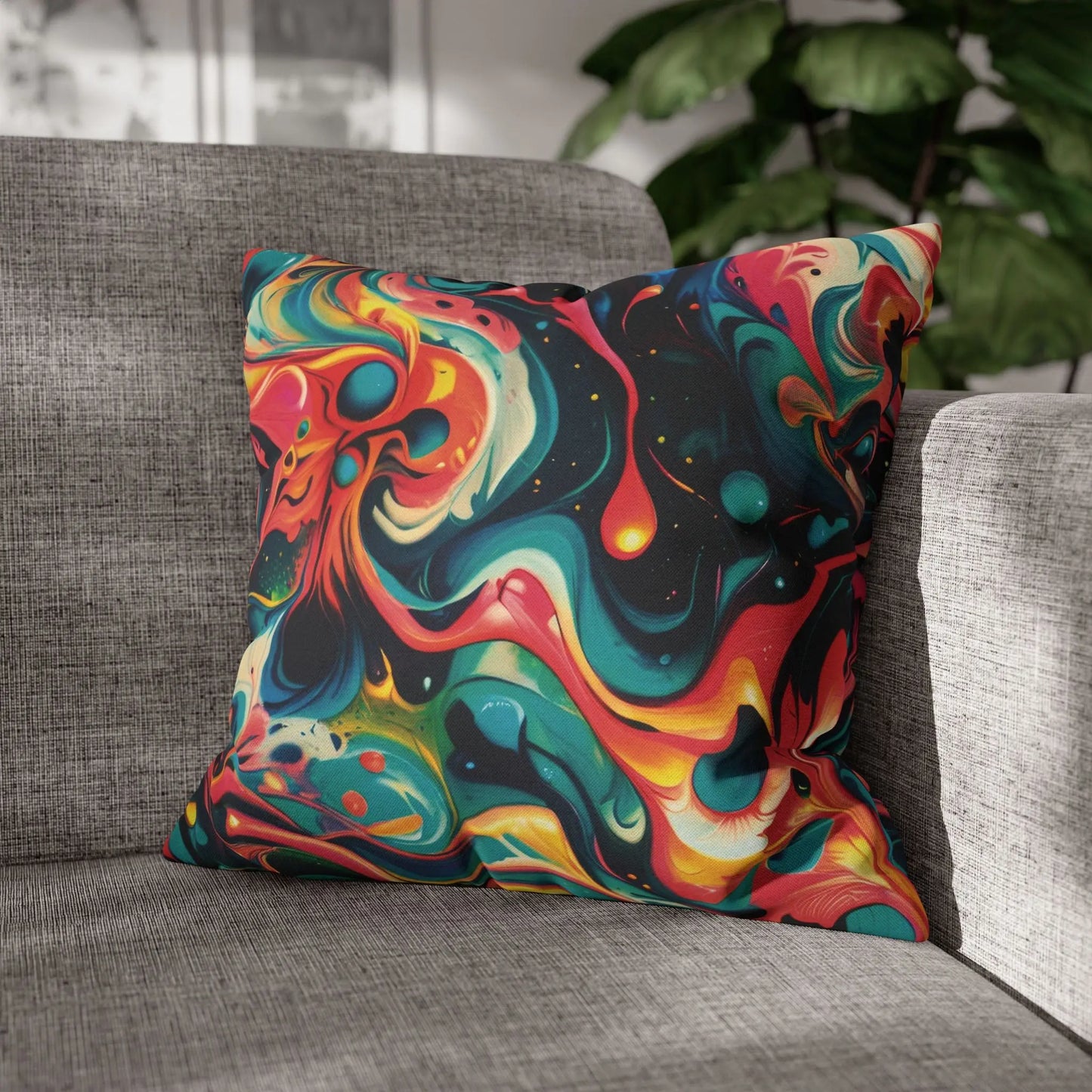 Square Pillow Case - Celestial Splash - by Jelly Kvlt