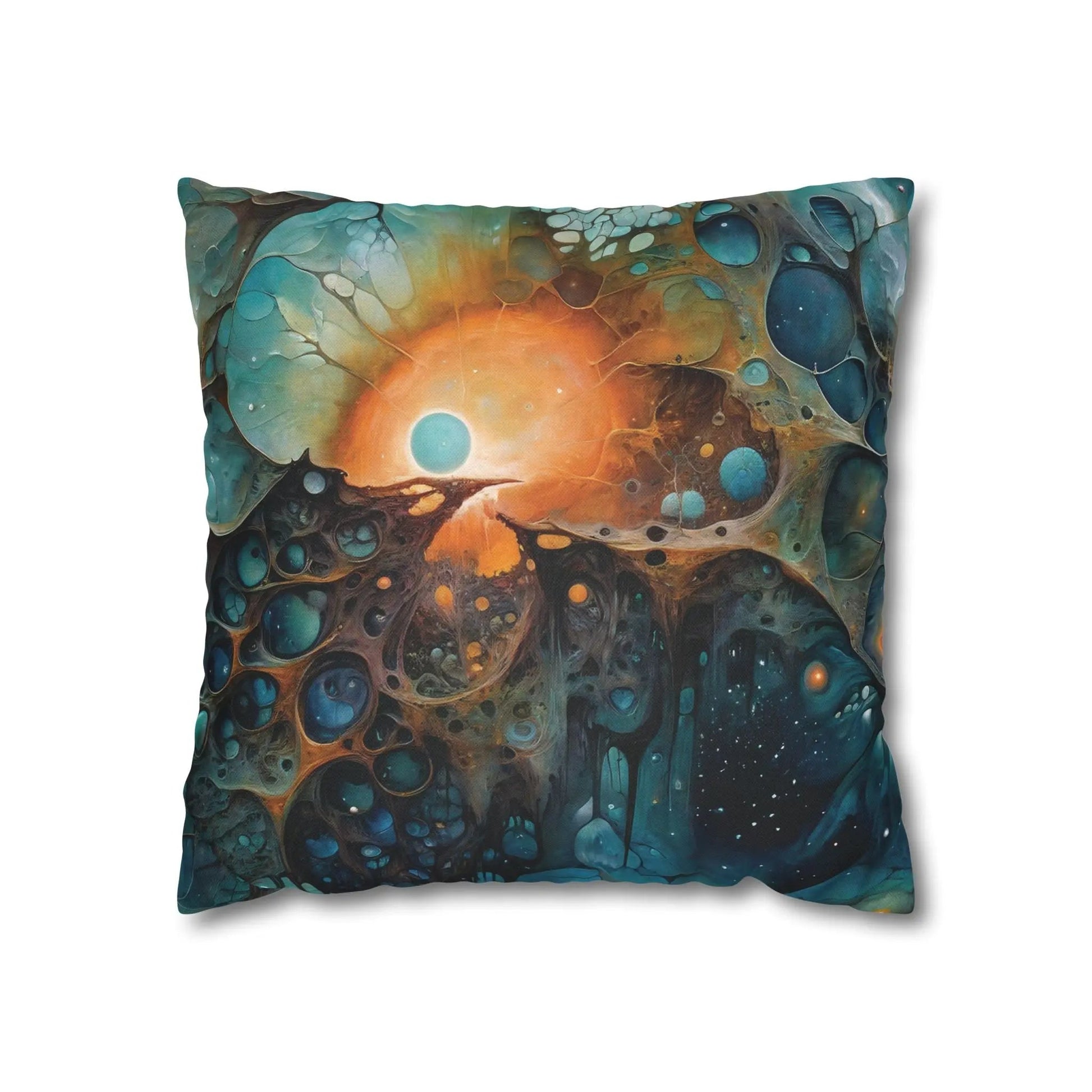 Square Pillow Case - Chthonic Echoes - by Jelly Kvlt