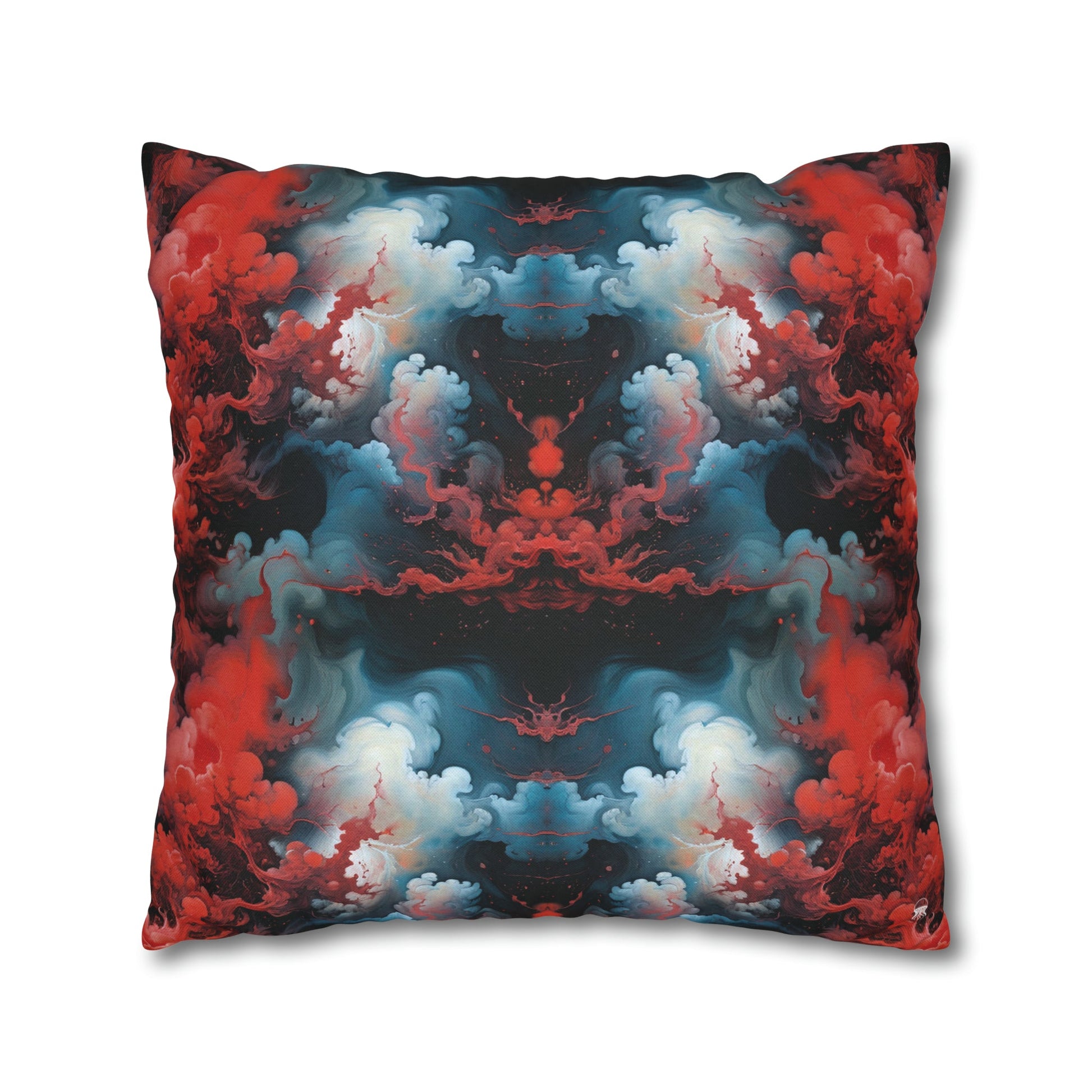 Square Pillow Case - Ethereal Crimson Flow - Light Jelly Kvlt