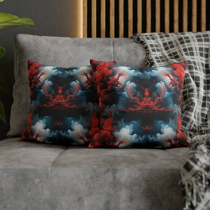 Square Pillow Case - Ethereal Crimson Flow - Light Jelly Kvlt