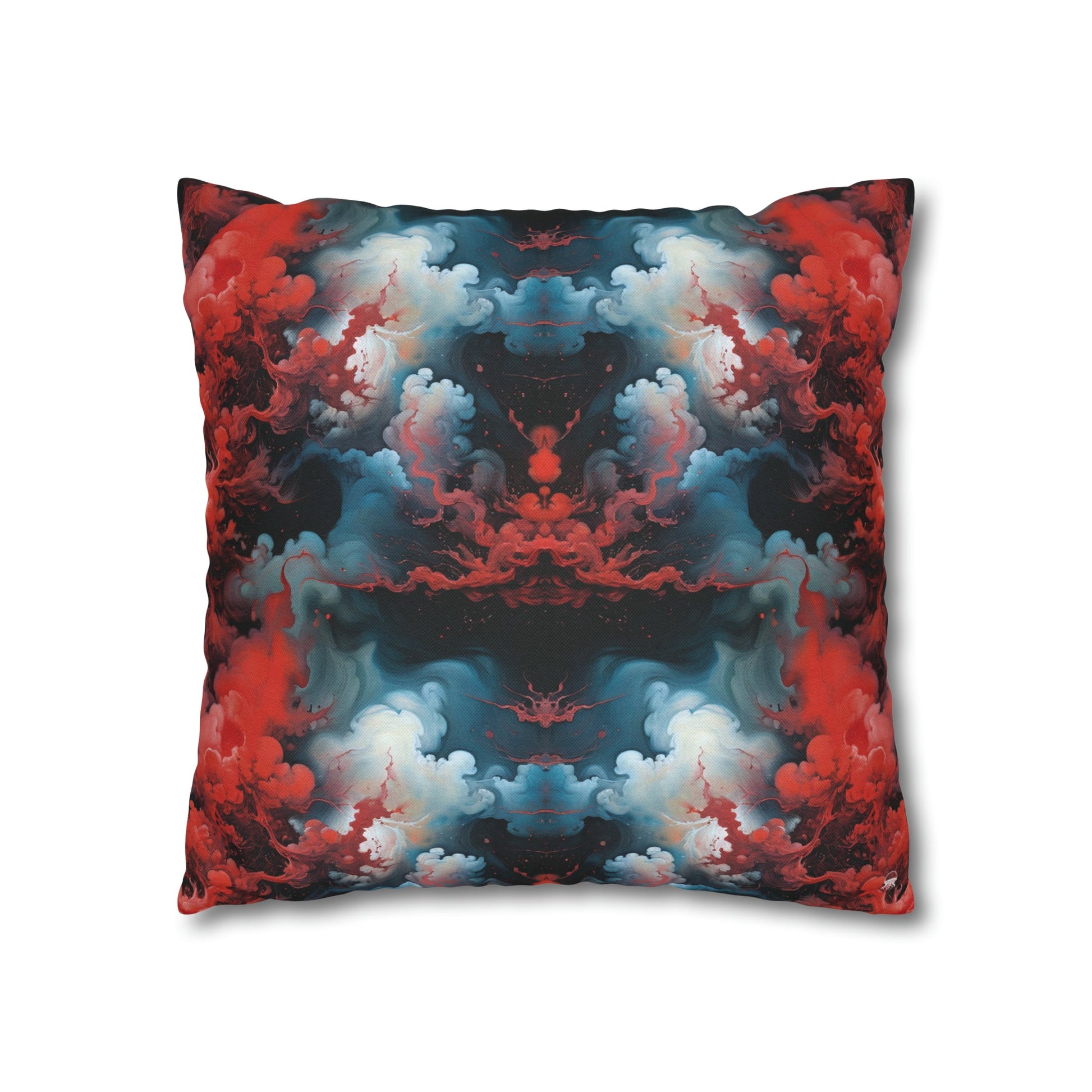 Square Pillow Case - Ethereal Crimson Flow - Light Jelly Kvlt