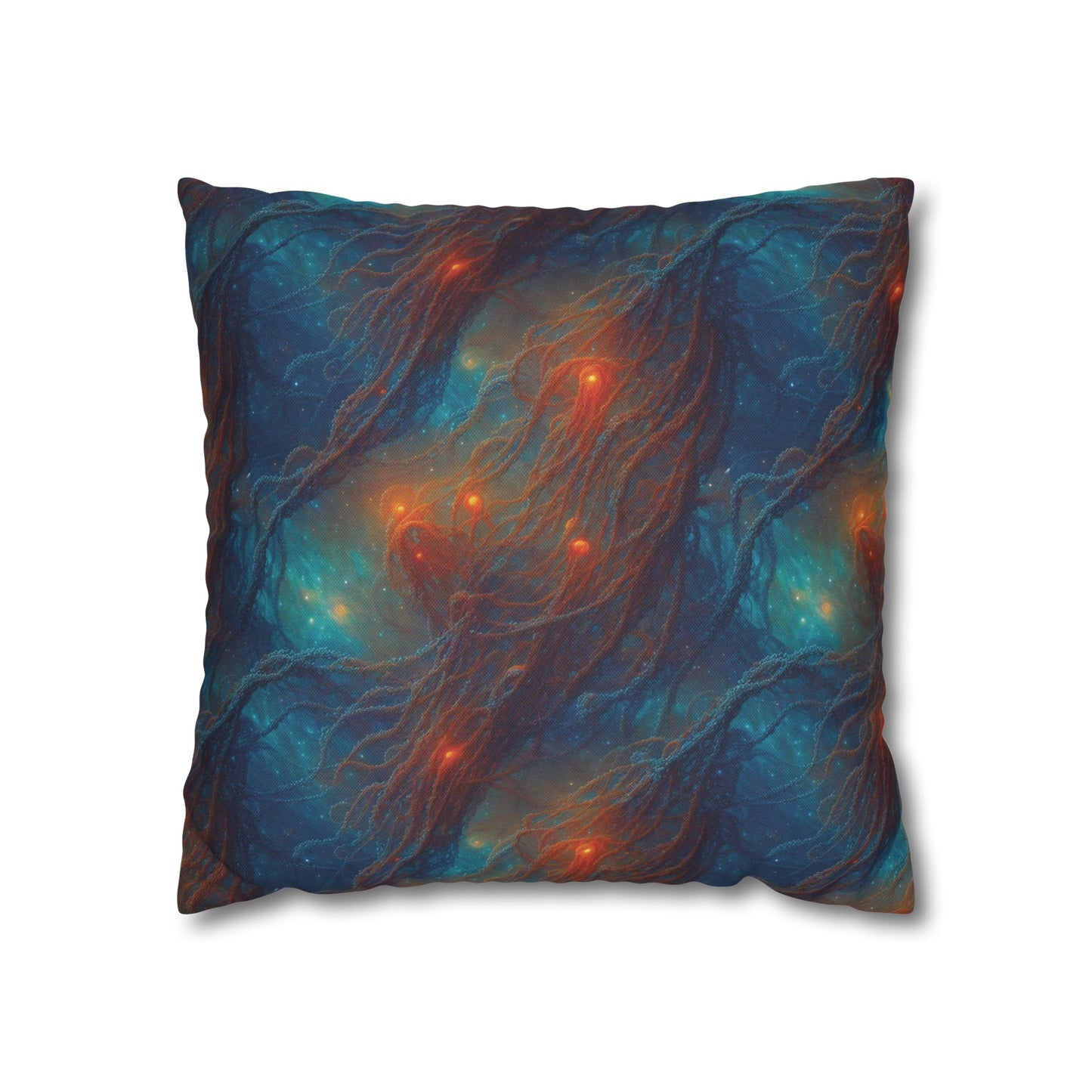 Square Pillow Case - Nebular Nexus - by Jelly Kvlt