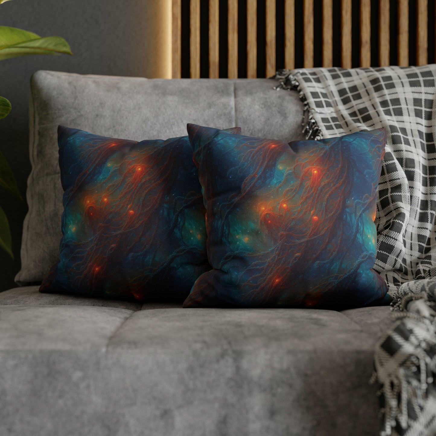 Square Pillow Case - Nebular Nexus - by Jelly Kvlt