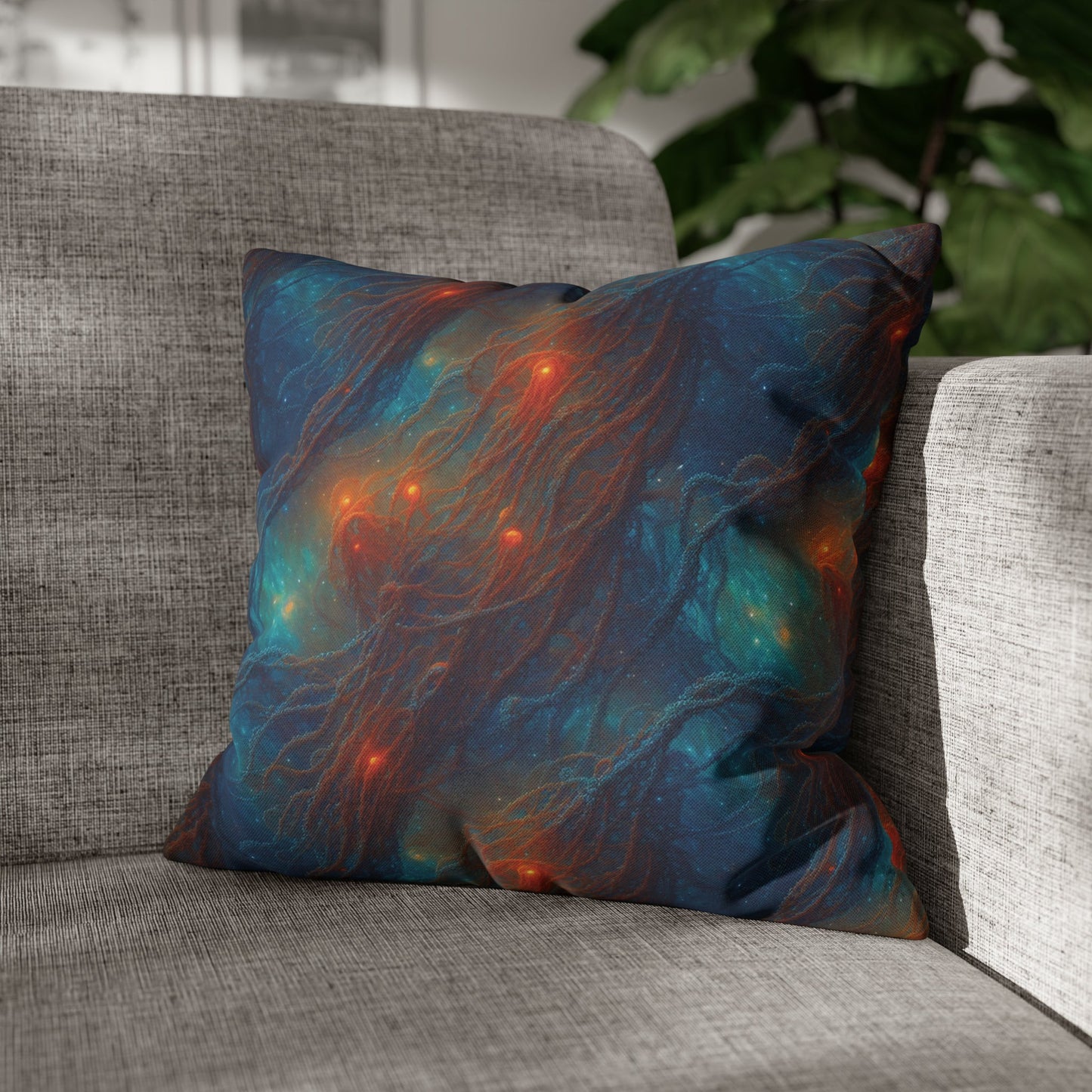 Square Pillow Case - Nebular Nexus - by Jelly Kvlt