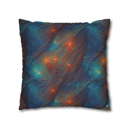 Square Pillow Case - Nebular Nexus - by Jelly Kvlt