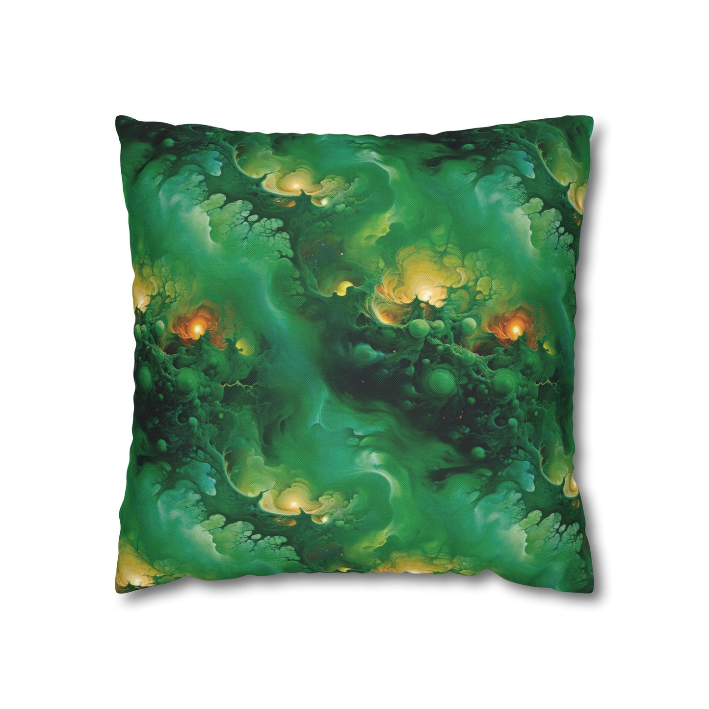 Square Pillow Case - Viridian Shroud - by Jelly Kvlt