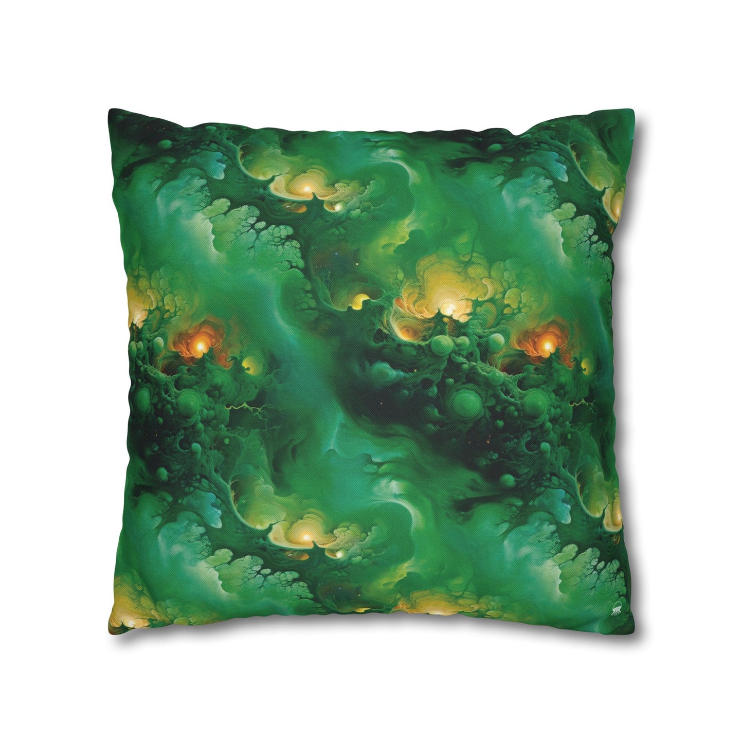 Square Pillow Case - Viridian Shroud - by Jelly Kvlt