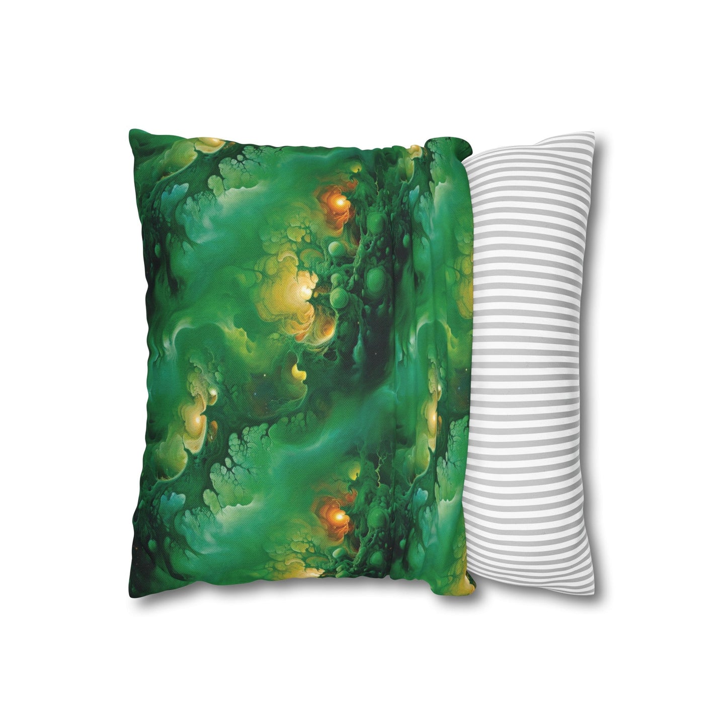 Square Pillow Case - Viridian Shroud - by Jelly Kvlt