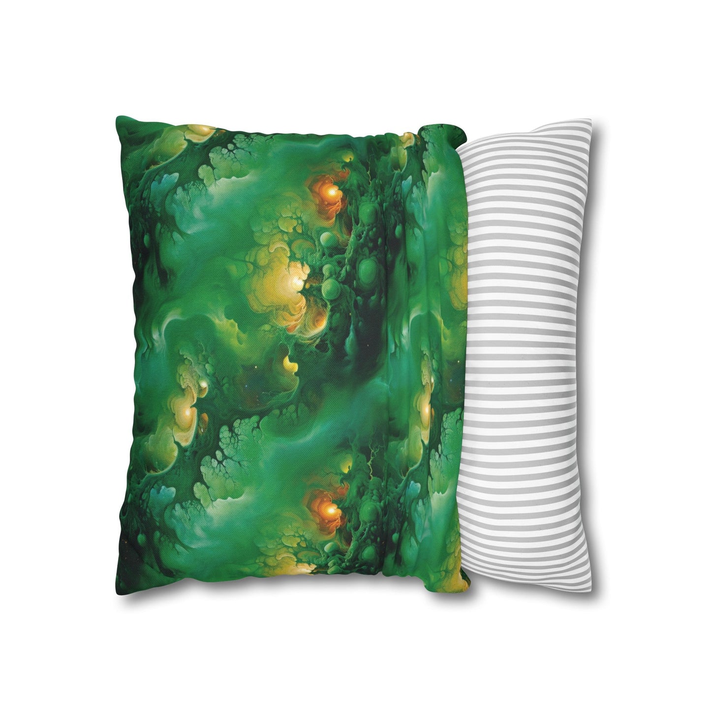 Square Pillow Case - Viridian Shroud - by Jelly Kvlt