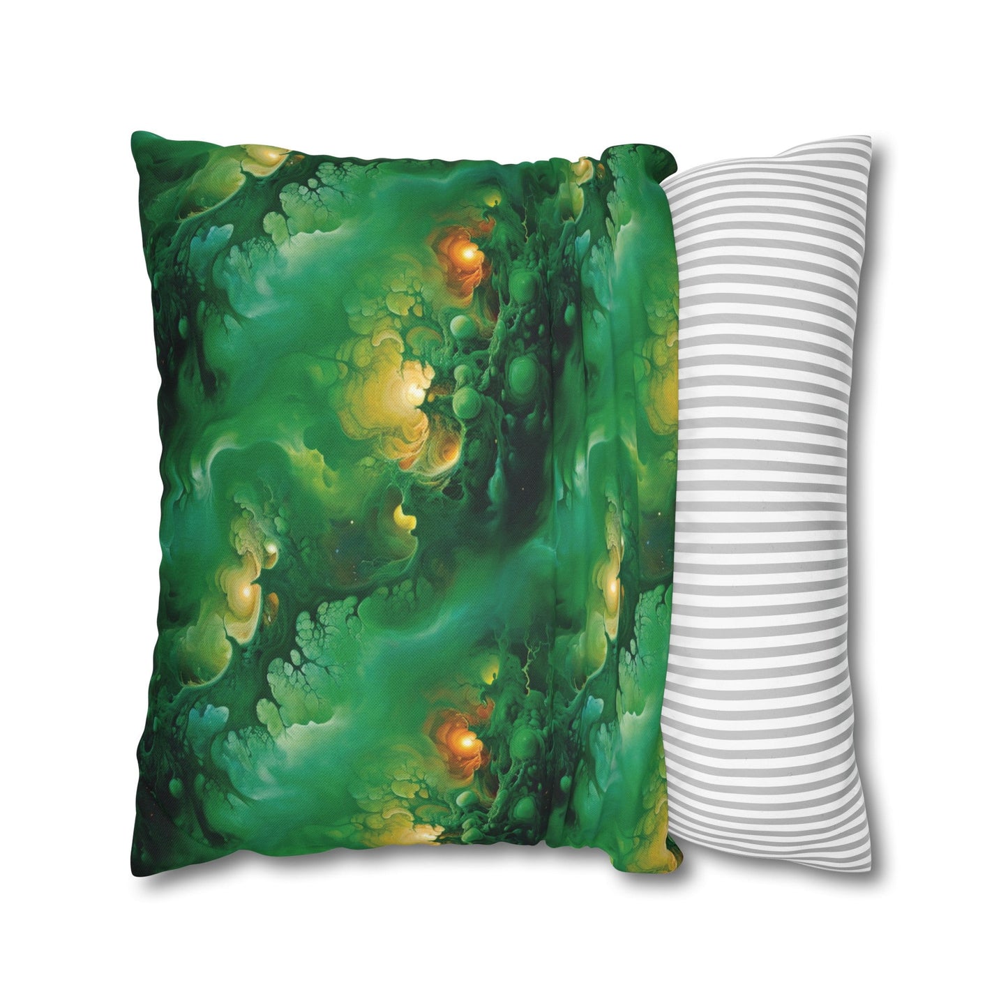 Square Pillow Case - Viridian Shroud - by Jelly Kvlt