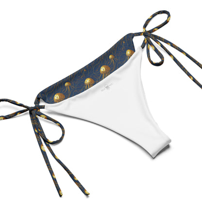 String bikini - Blue and Gold Jellyfishes - by Jelly Kvlt