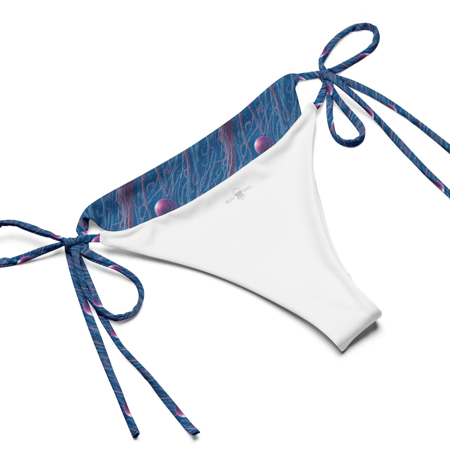 String bikini - Blue and Violet Jellyfishes - by Jelly Kvlt