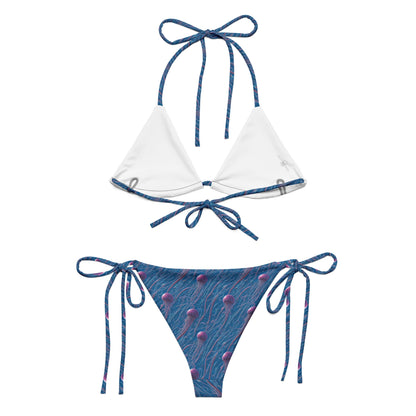 String bikini - Blue and Violet Jellyfishes - by Jelly Kvlt