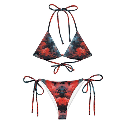 String bikini - Ethereal Crimson Flow - Dark | Jelly Kvlt