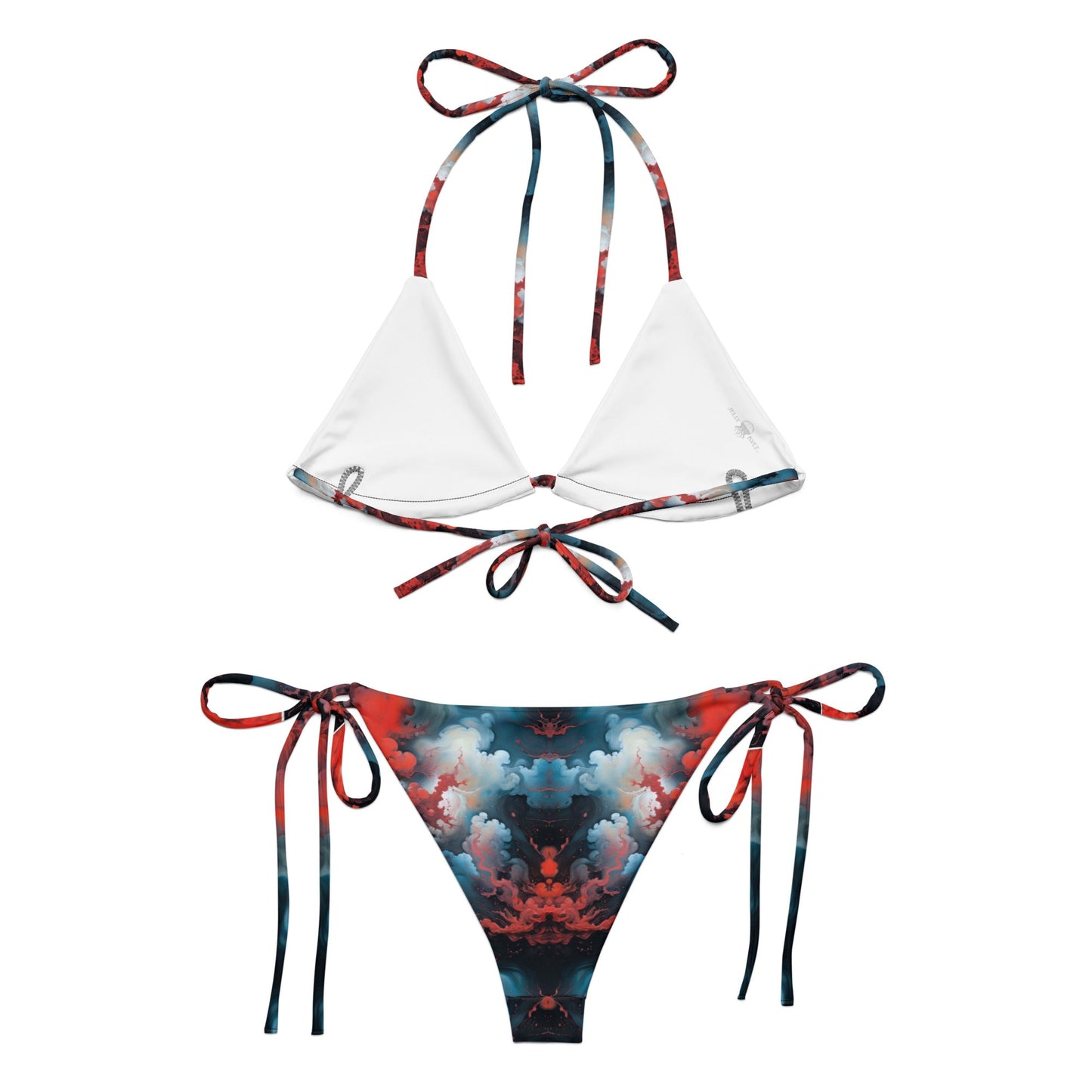 String bikini - Ethereal Crimson Flow - Light Jelly Kvlt