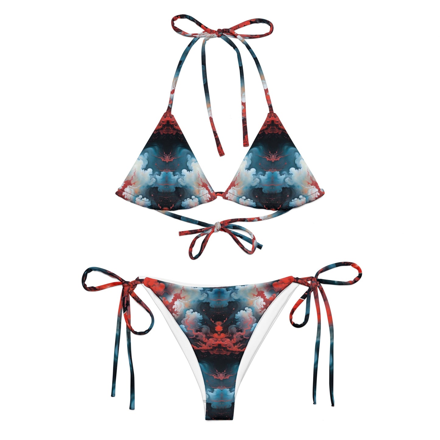 String bikini - Ethereal Crimson Flow - Light Jelly Kvlt