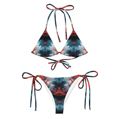 String bikini - Ethereal Crimson Flow - Light Jelly Kvlt