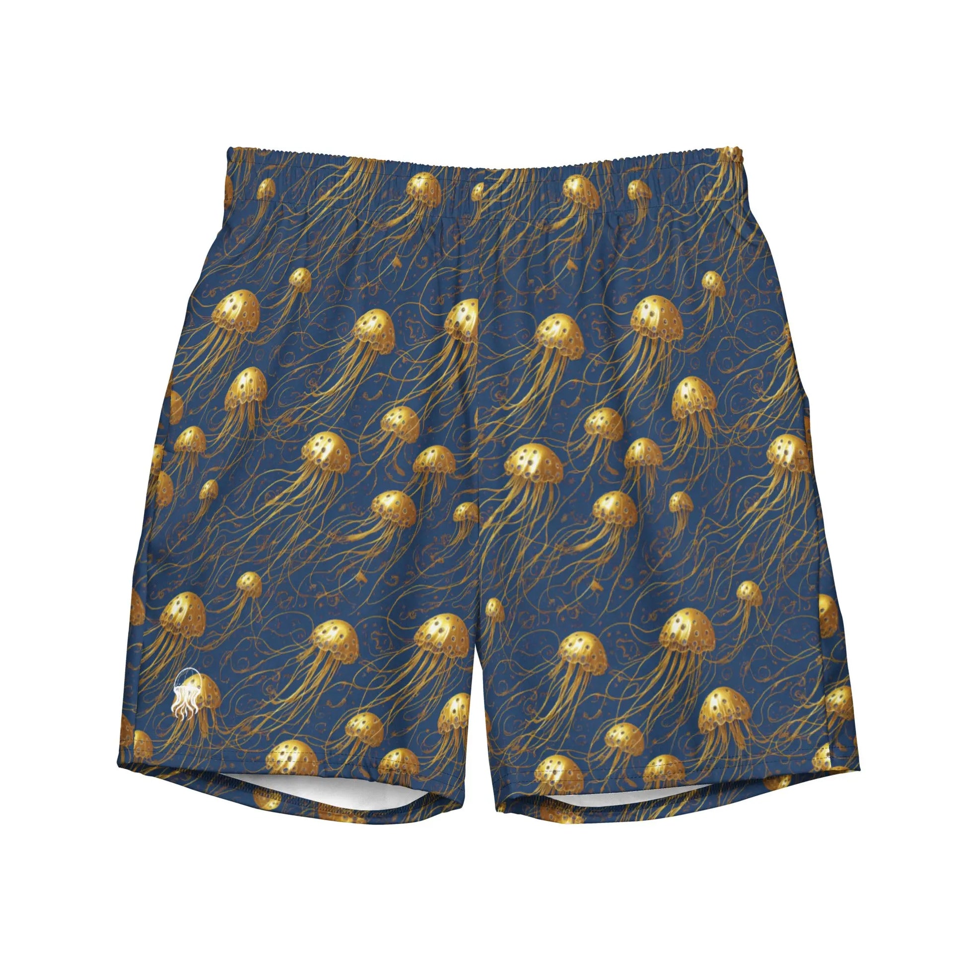 Swim trunks - Blue and Gold Jellyfishes Jelly Kvlt