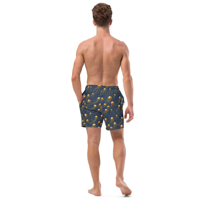 Swim trunks - Blue and Gold Jellyfishes Jelly Kvlt