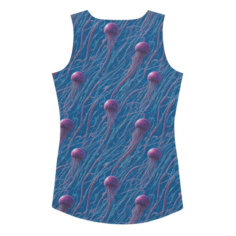 Tank Top - Blue and Violet Jellyfishes | Jelly Kvlt