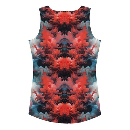 Tank Top - Ethereal Crimson Flow - Dark Jelly Kvlt