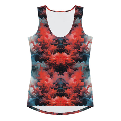 Tank Top - Ethereal Crimson Flow - Dark Jelly Kvlt