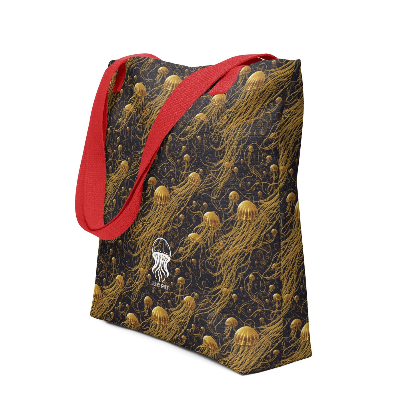 Tote bag - Black and Gold Jellyfishes Jelly Kvlt