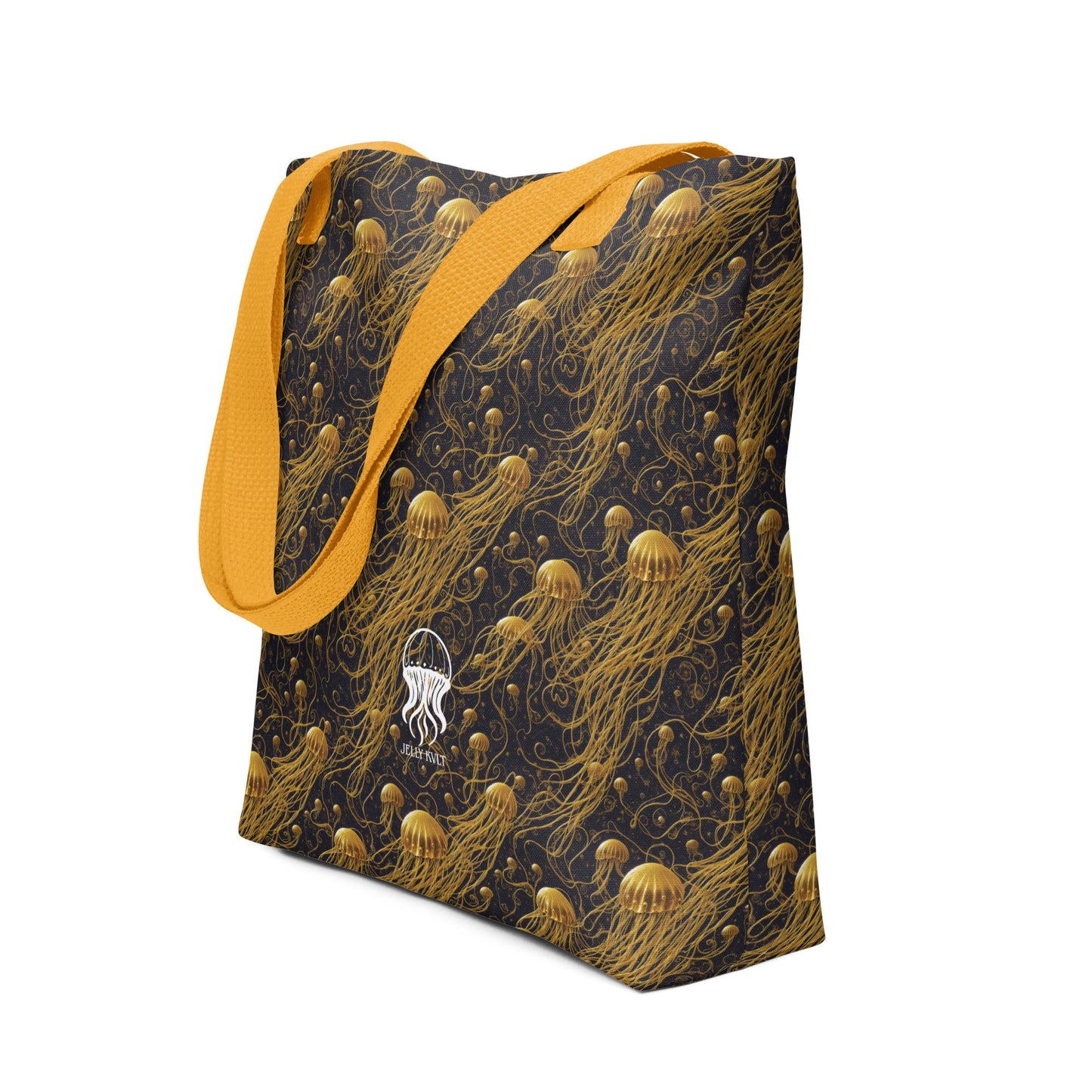 Tote bag - Black and Gold Jellyfishes Jelly Kvlt