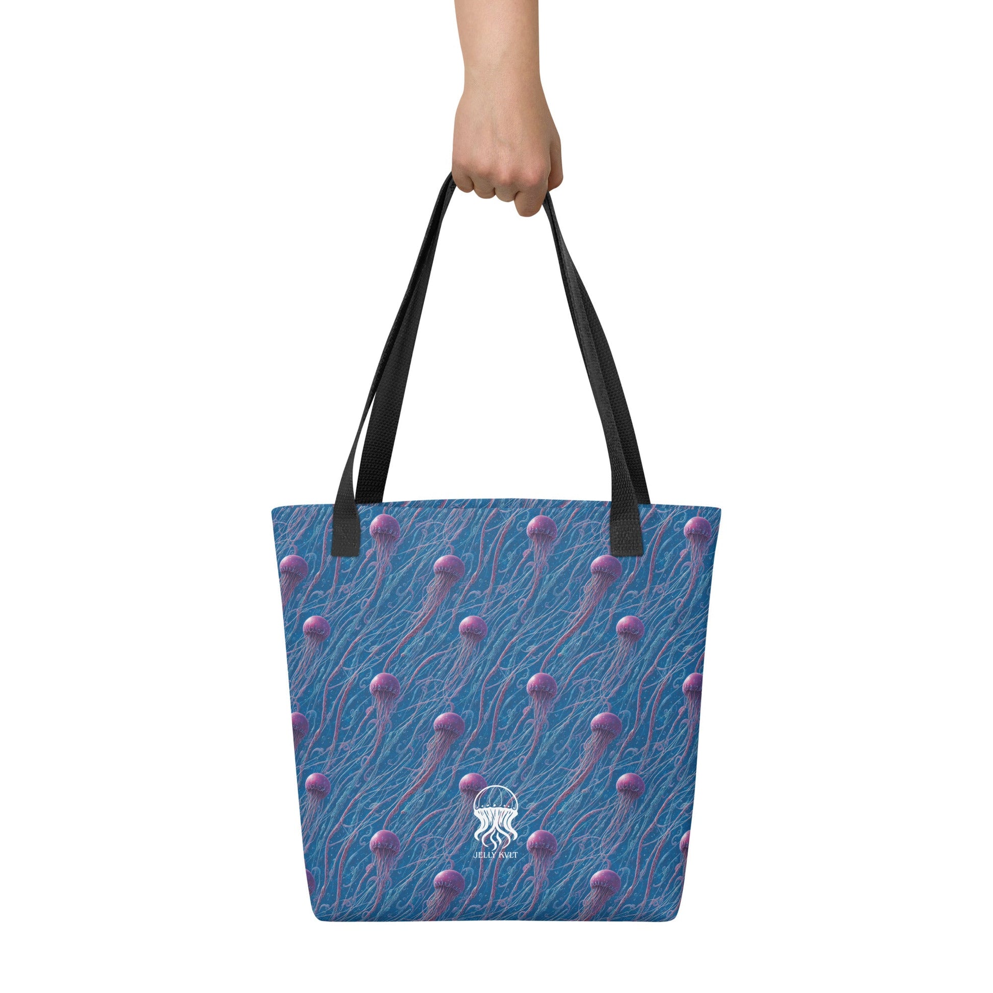 Tote bag - Blue and Violet Jellyfishes Jelly Kvlt